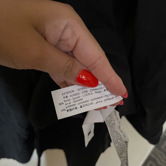 Zara | NWT! Black faux wrap mini long sleeve dress size: 2XL - Picture 6 of 6